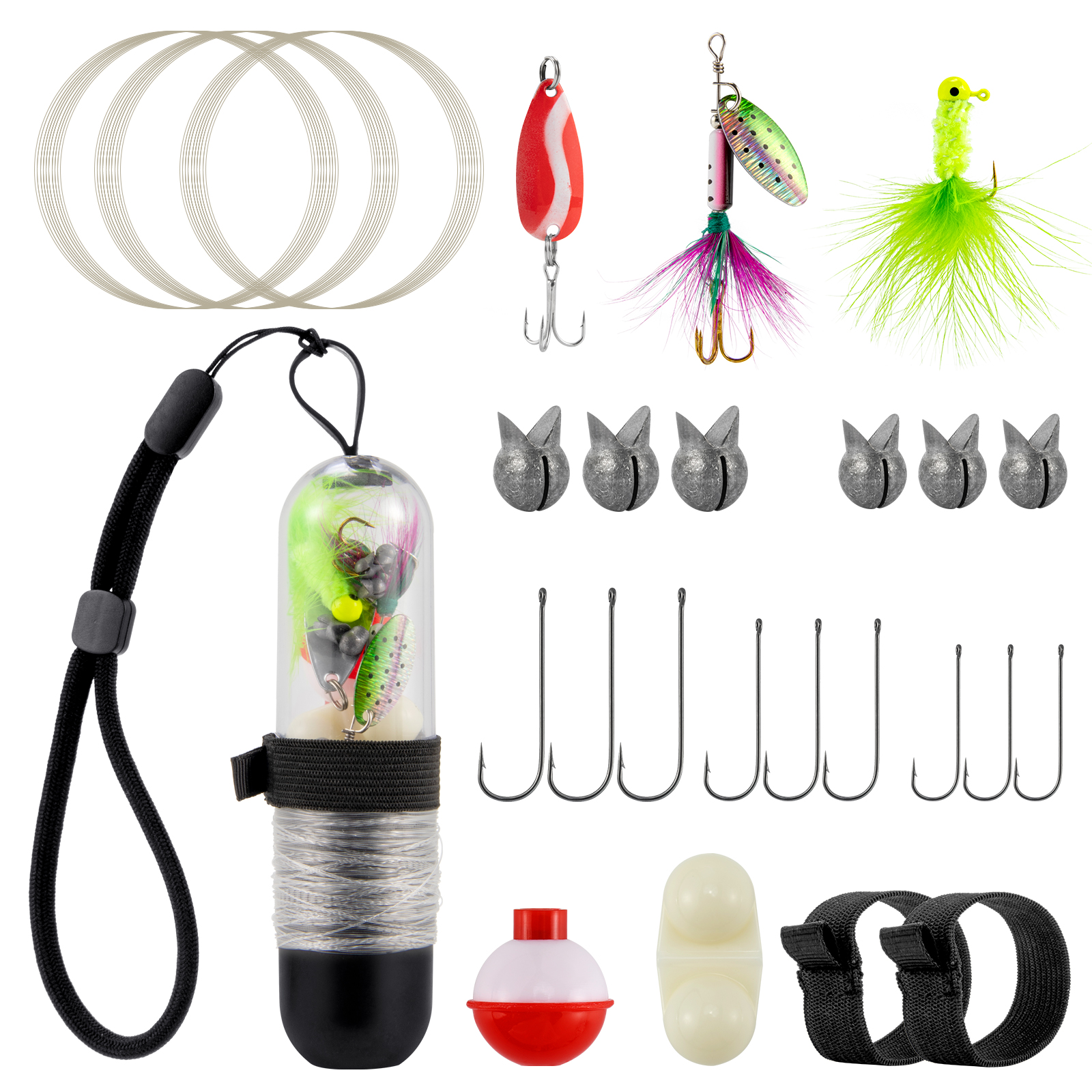25pcs Survival Fishing Kit Poc - Fishing Line Spool のレビューと価格