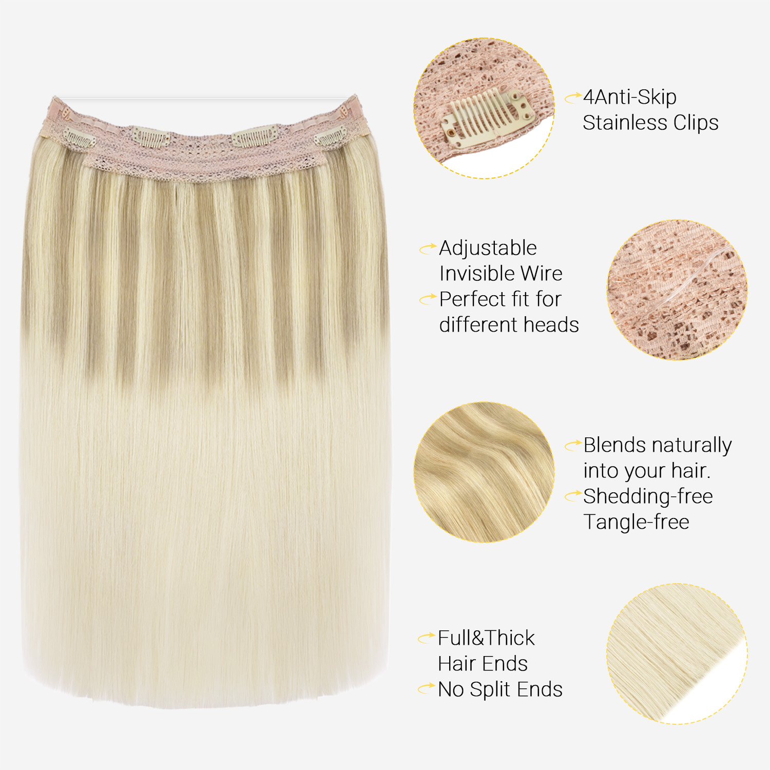 Sunmofavo Wire Halo Hair Exten - Tippet Line のレビューと価格