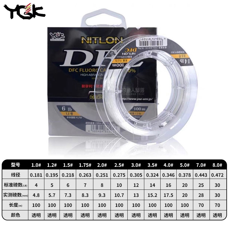 YGK Original DFC Carbon Line O - Fluorocarbon Line のレビューと価格