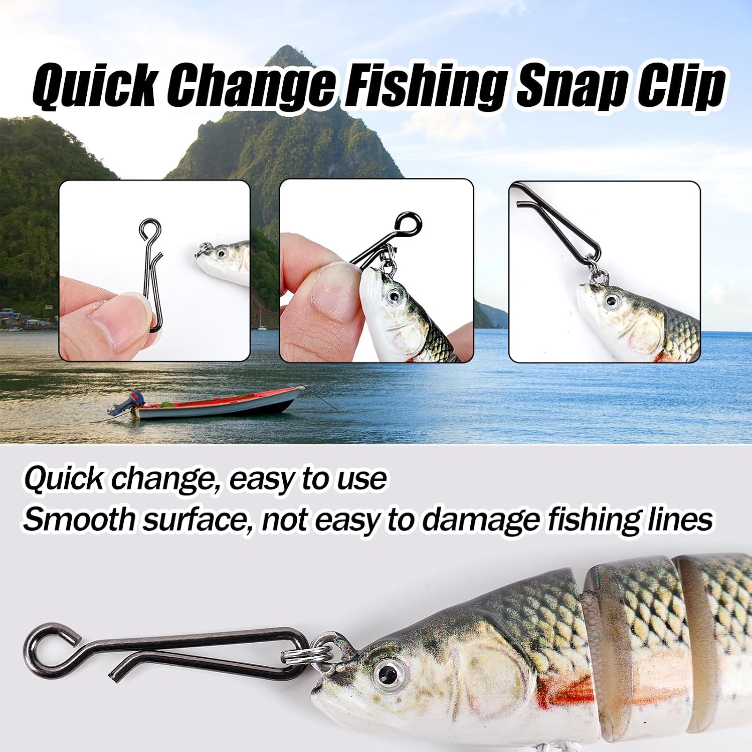 100Pcs Stainless Steel Fishing - Saltwater Line のレビューと価格