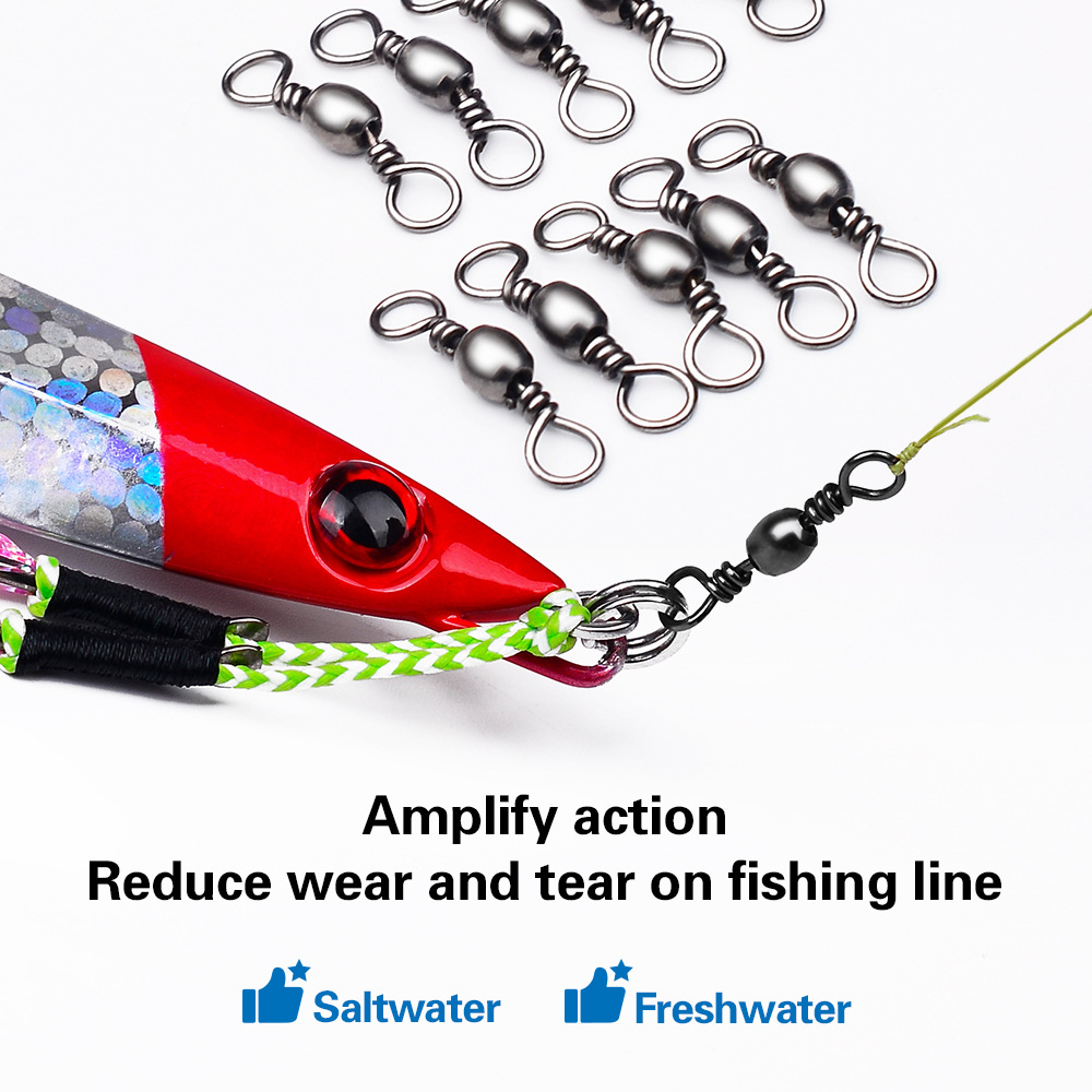 100Pcs Fishing Swivels Connect - Saltwater Line のレビューと価格