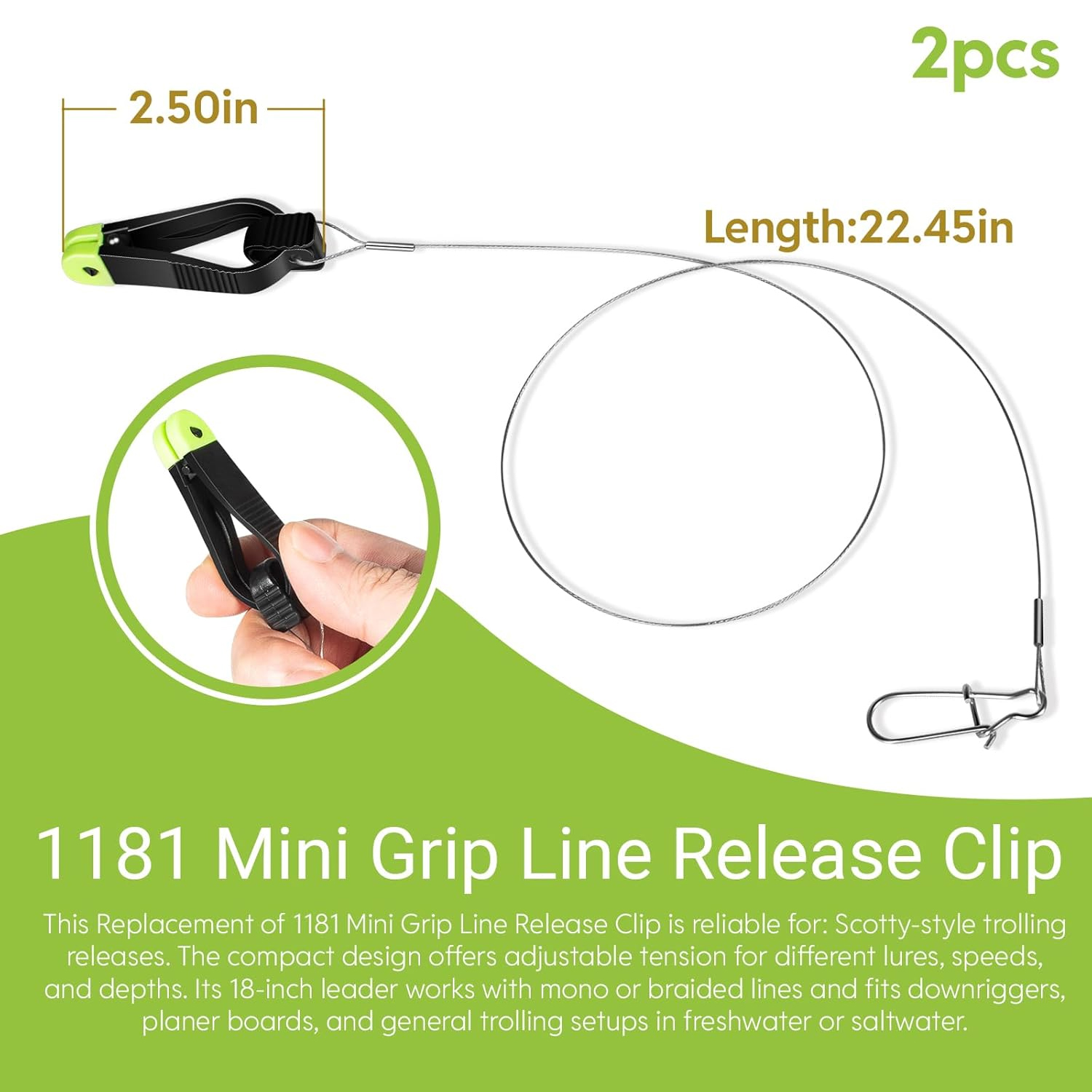 1181 Grip Line Release Clip fo - Tippet Line のレビューと価格