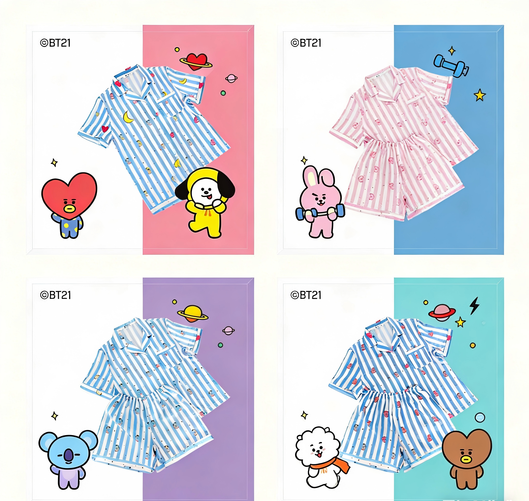 BT21 Unisex Summer Set Short S - Tippet Line のレビューと価格