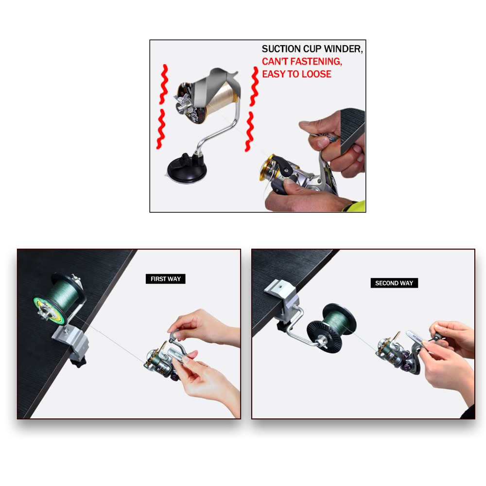 1pcs Portable Aluminum Fishing - Fishing Line Spooler のレビューと価格