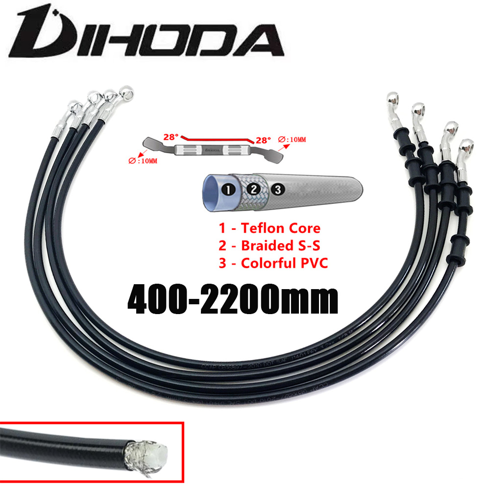 400-2200mm Motorcycle Hydrauli - Braided Line のレビューと価格