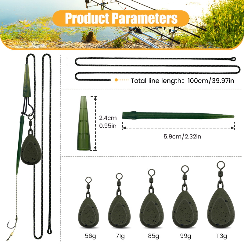 1set Professional Carp Fishing - Leader Line のレビューと価格