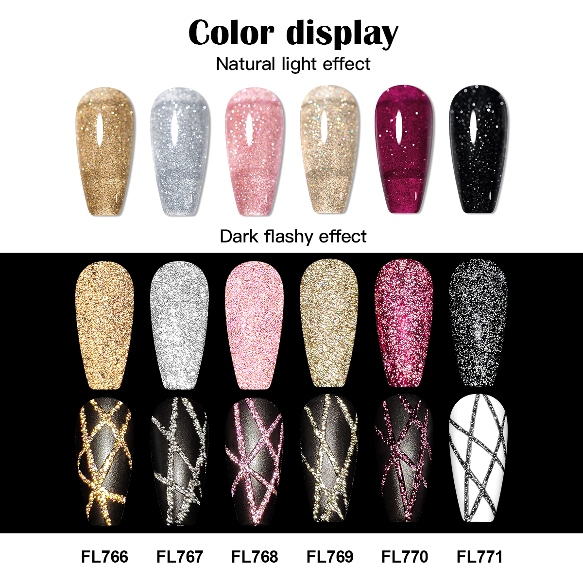 Gold Silver Reflective Glitter - Copolymer Line のレビューと価格