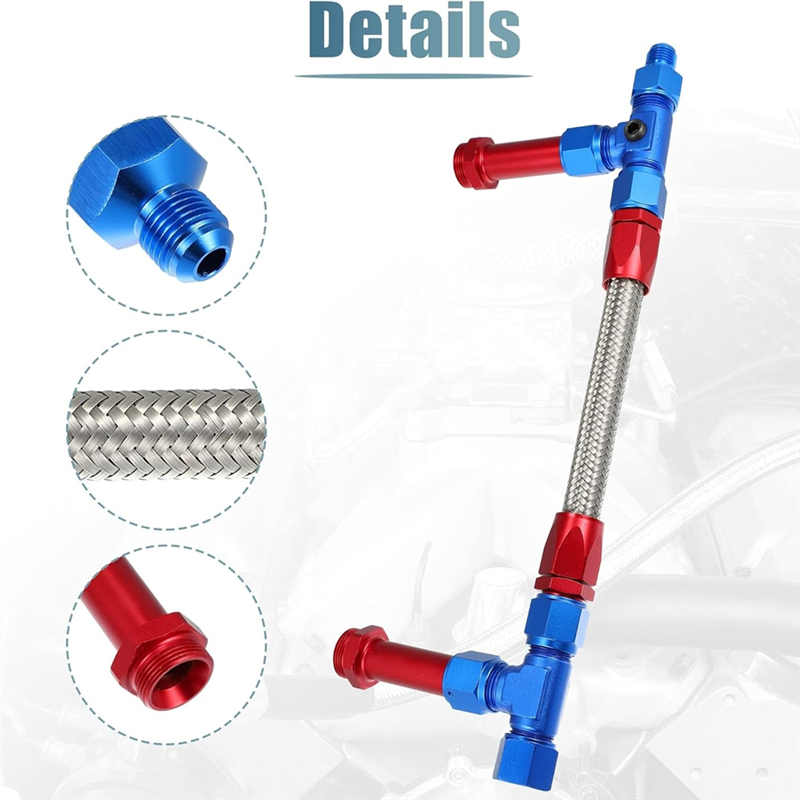 8AN Dual Feed Fuel Line To 7/8 - Braided Line のレビューと価格