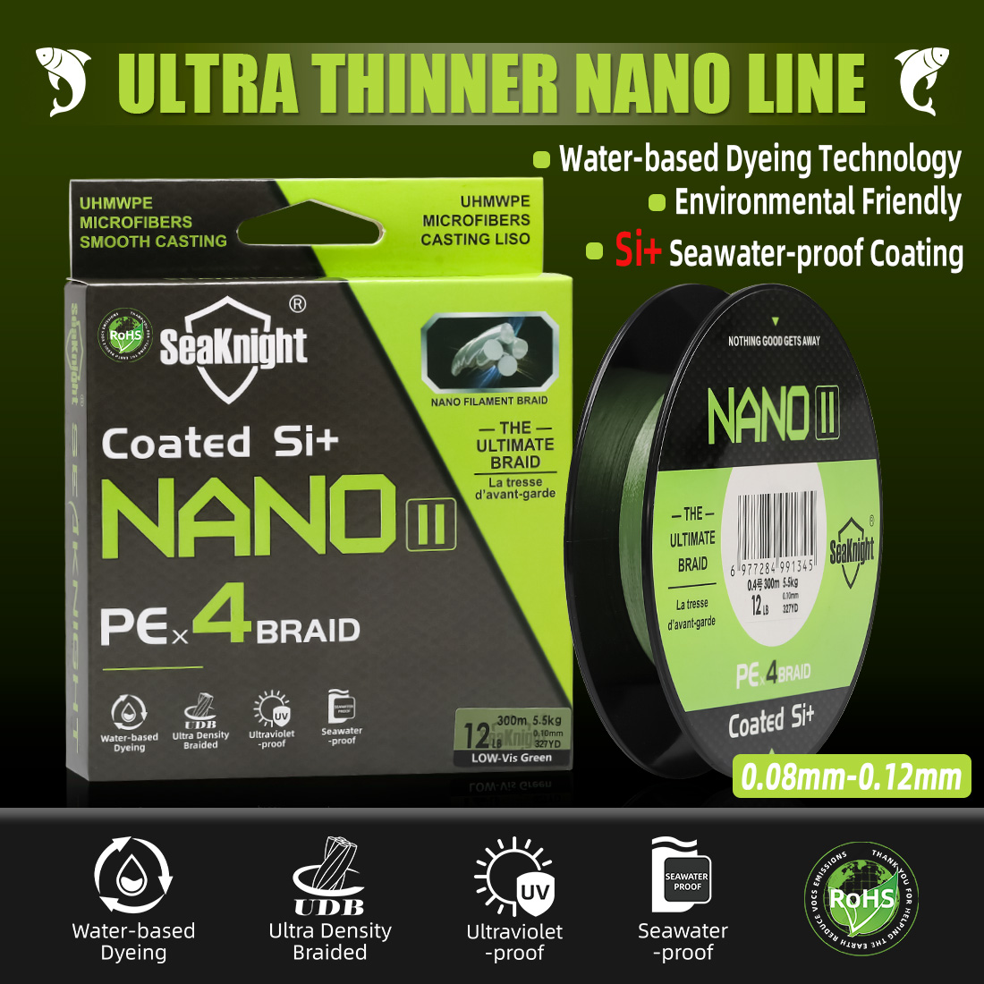 SeaKnight Brand NANO II Series - Copolymer Line のレビューと価格
