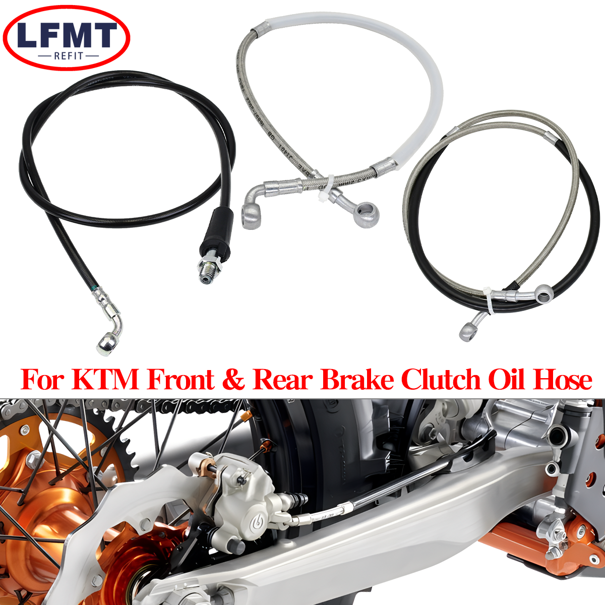 Motorcycle Rear Brake Oil Hose - Braided Line のレビューと価格