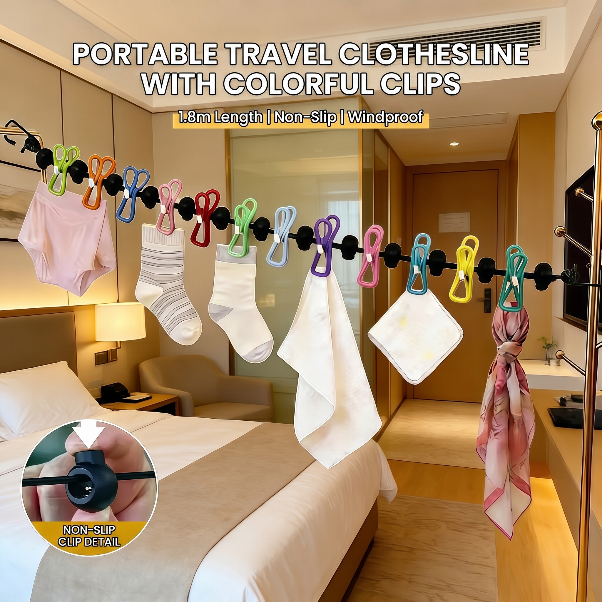 Travel Clothesline Clothes Lin - Tippet Line のレビューと価格