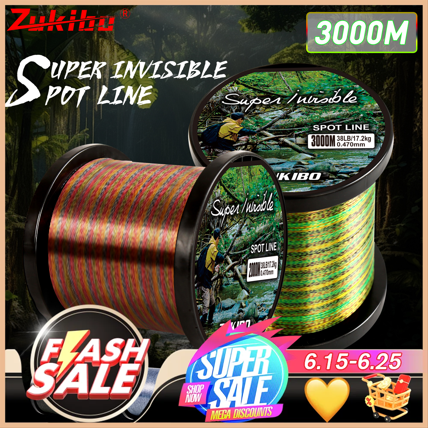 ZUKIBO 2000m 1000m 500m Invisi - Copolymer Line のレビューと価格