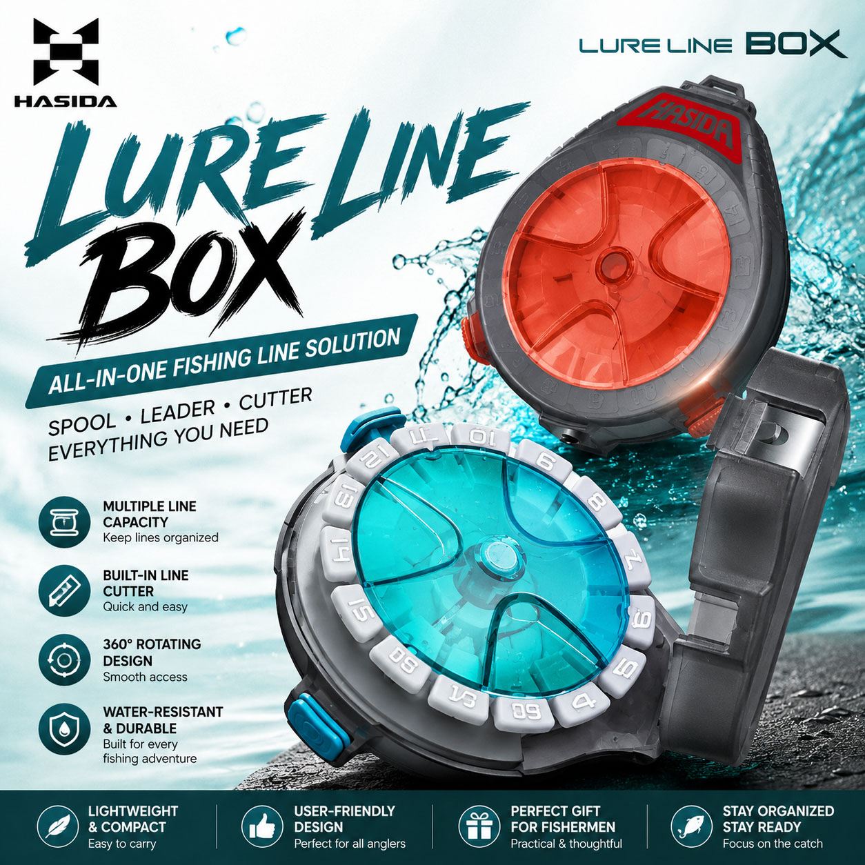 HASIDA Sub Line Box Fishing Ta - Fishing Line Box のレビューと価格