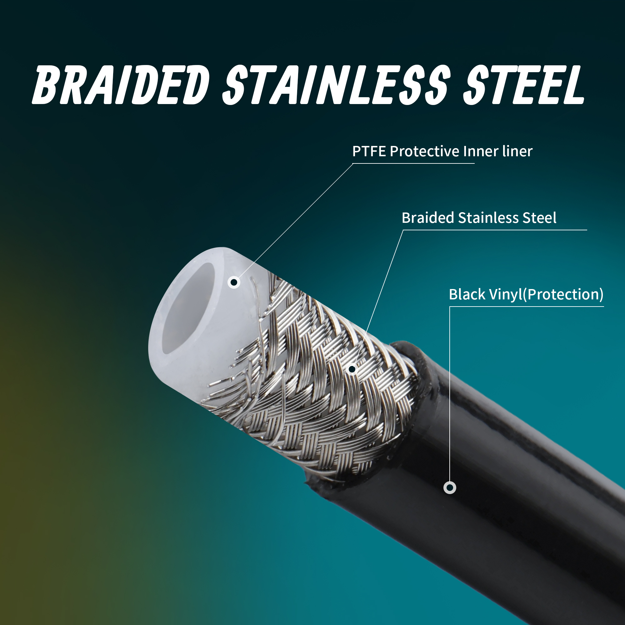 Upper Front Brake Line Oil Hos - Braided Line のレビューと価格