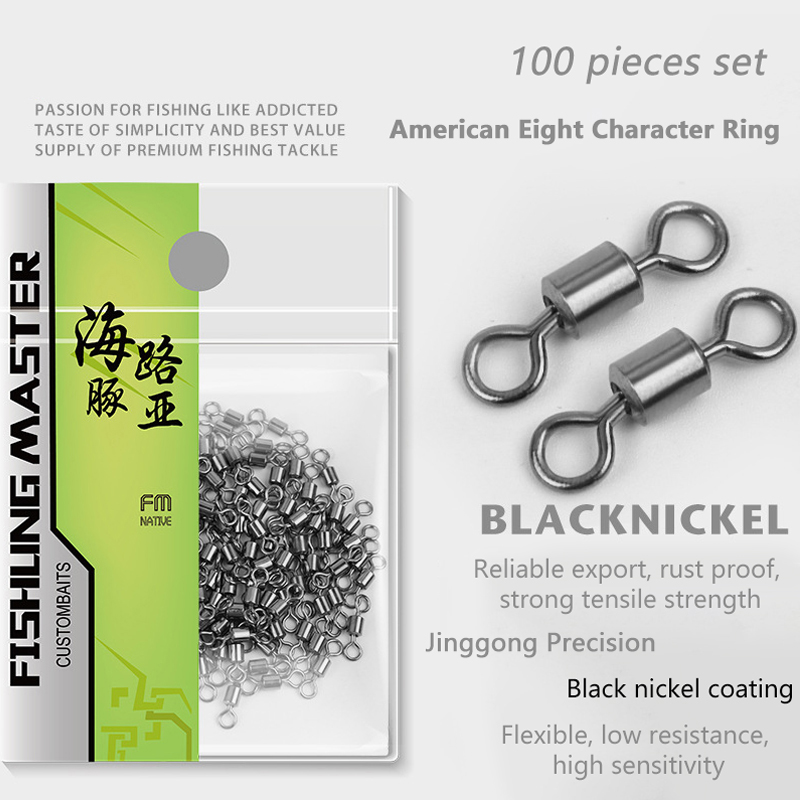 ★▲100Pcs Fishing Swivels Stain - Monofilament Line のレビューと価格