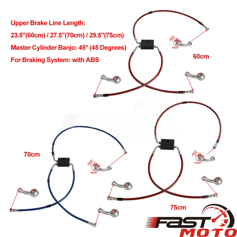 Motorcycle Brake Line Kit ABS  - Braided Line のレビューと価格