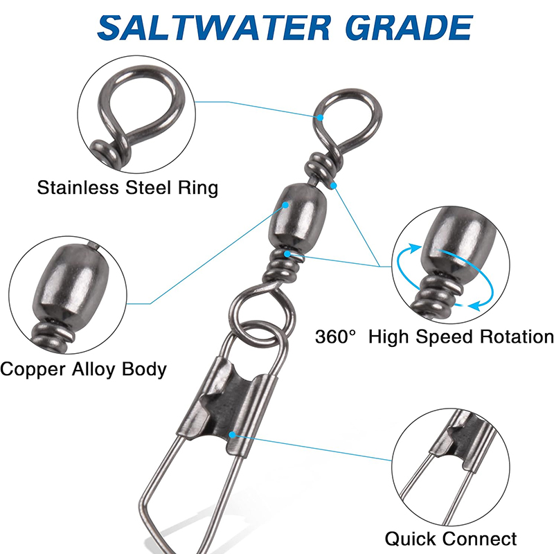 100Pcs Fishing Barrel Swivel C - Saltwater Line のレビューと価格