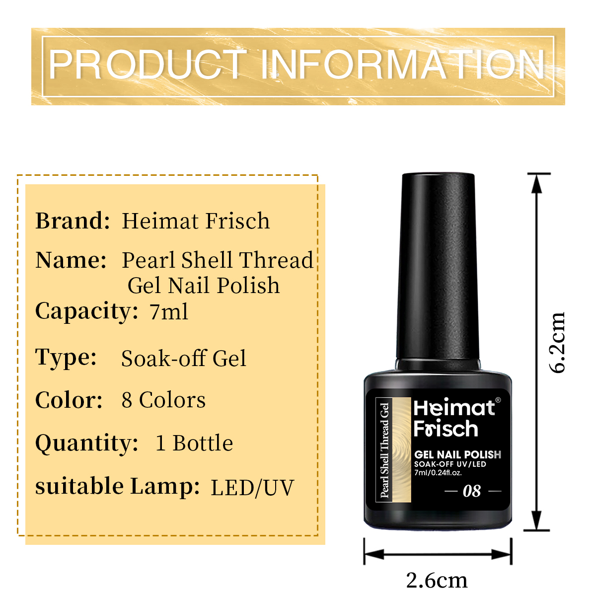 1 piece of shell line gel nail - Copolymer Line のレビューと価格