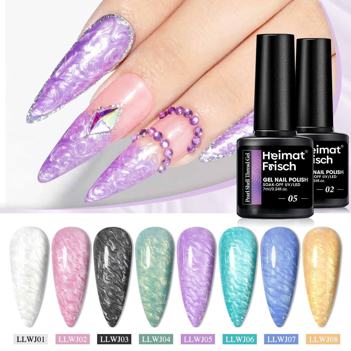 1 piece of shell line gel nail - Copolymer Line のレビューと価格