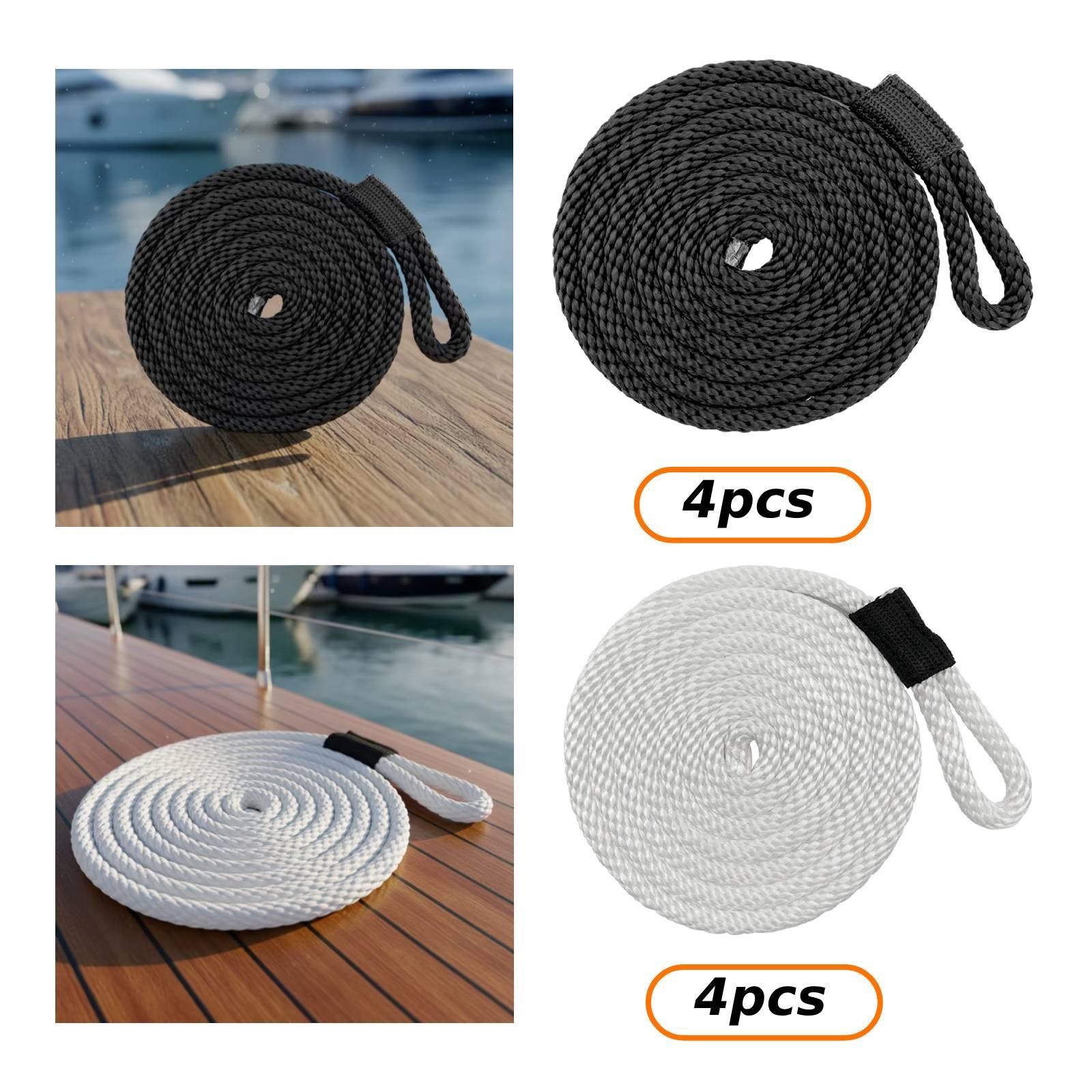 4 Pieces Docklines Mooring Rop - Braided Line のレビューと価格