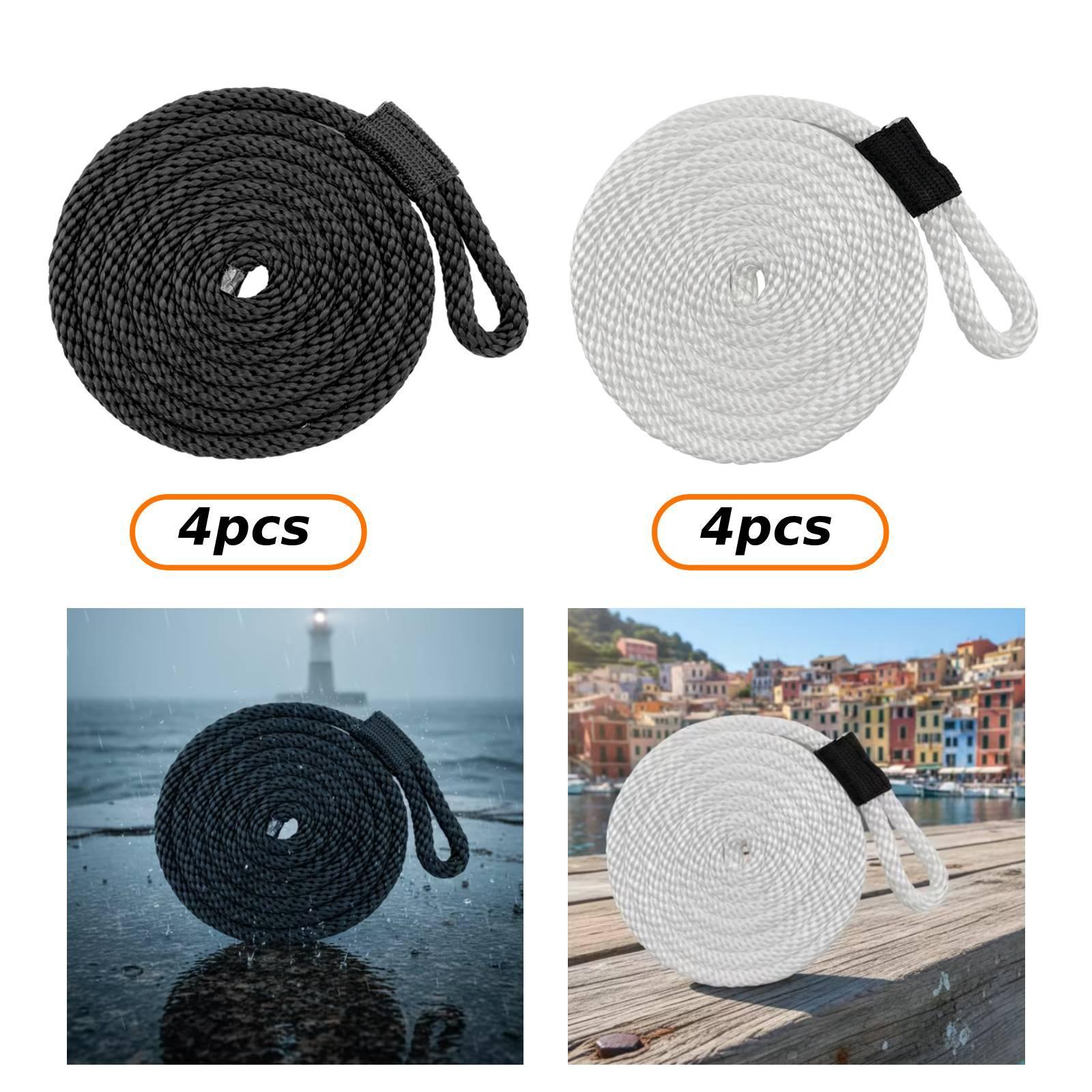 4 Pieces Docklines Mooring Rop - Braided Line のレビューと価格