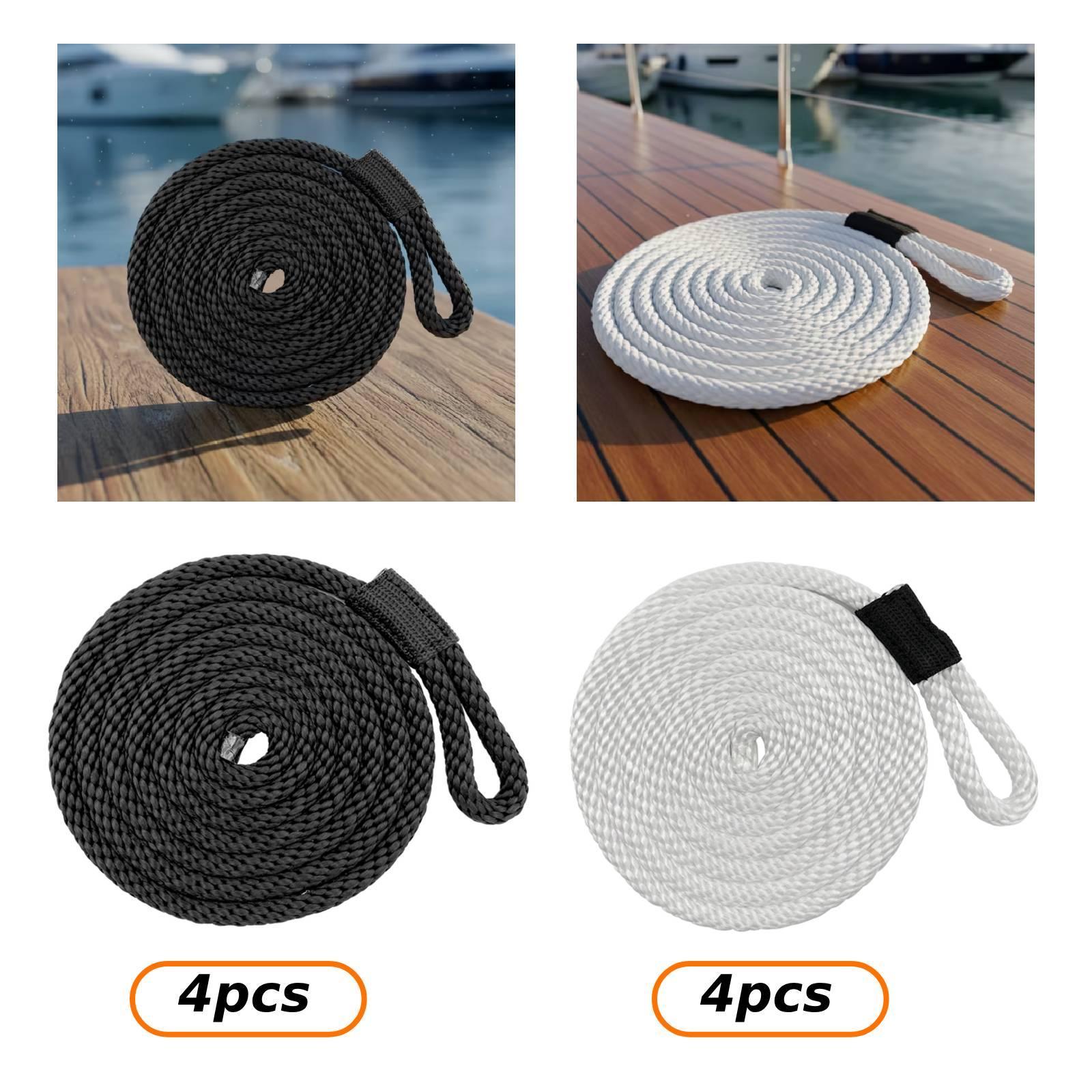 4 Pieces Docklines Mooring Rop - Braided Line のレビューと価格
